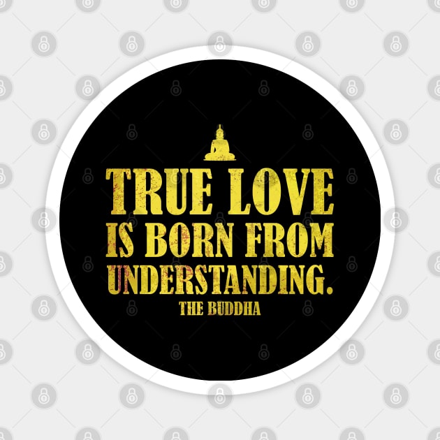 Buddha Quotes: True Love - Wisdom, Spirituality, Meditation, Yoga: Yellow Magnet by Zen Cosmos Official